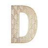 Large Wooden Letter - D - Wood - Openwork - To Decorate - 24 Cm - Creative Hobbies