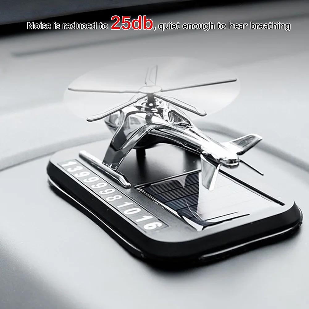 Solar Car Fragrance Helicopter Car Air Freshener Ornaments Decor Interior Decoration Solar Rotating Aroma Diffuser for Office