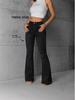 2025 Neue Damen Micro-Flare Jeans: Herbst Schlankmachende Europäische & Amerikanische Weitbein-Pendlerhose