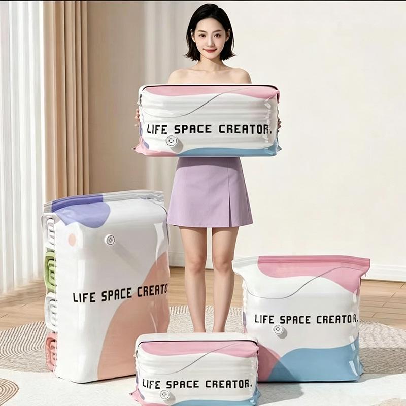 3D Storage Vacuum Compression Bags - Extra Large Bag for Clothes, Quilts - Moisture & Dust Proof