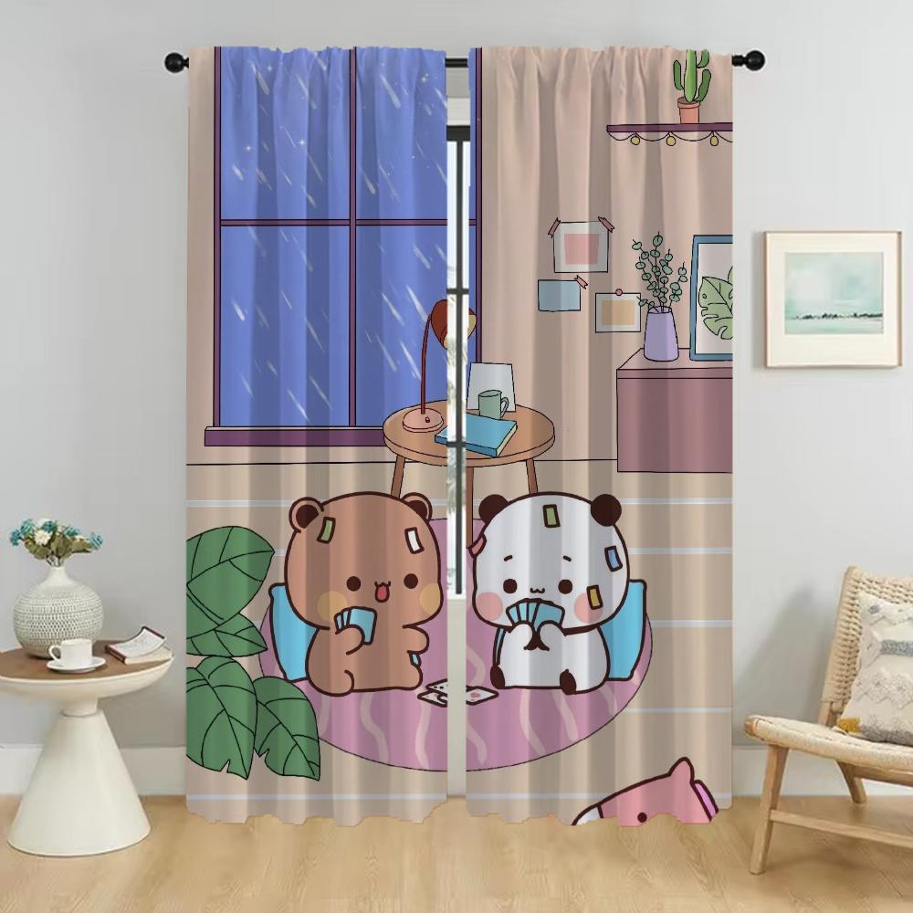 

Шторы Bubu и Dudu для спальни, шторы для детской комнаты, украшения на Хэллоуин, занавески для гостиной, перегородки, шторы для кухни, элегантные W50xH70cmx2pcs-CL