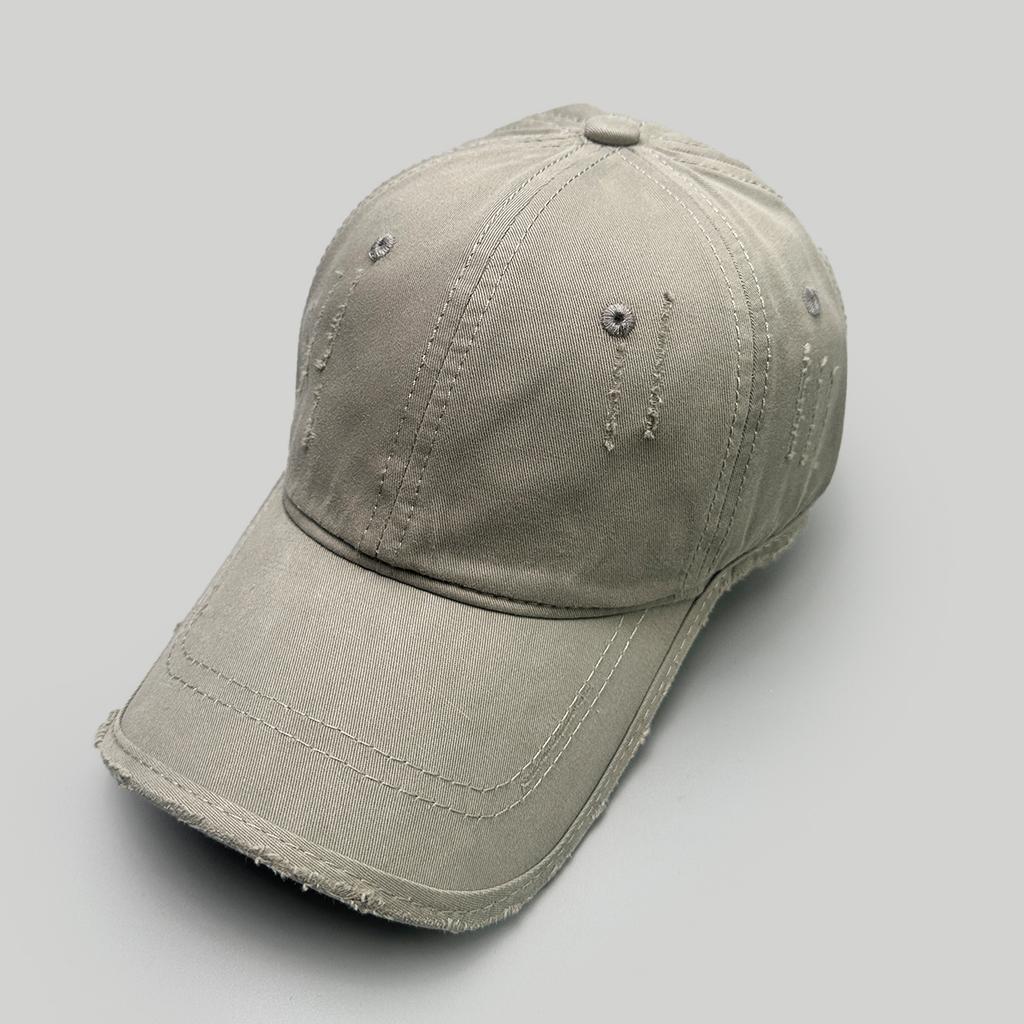 Retro Personal Simple Solid Baseball Hats New Men Women Sunshade Broken Style Versatile Distress Fashion Street Ins Peaked Caps