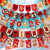 New 2026 Year Year of The Horse Flag Festival Atmosphere Hanging Flag New Year Decorations Ornaments Spring Festival Decorations