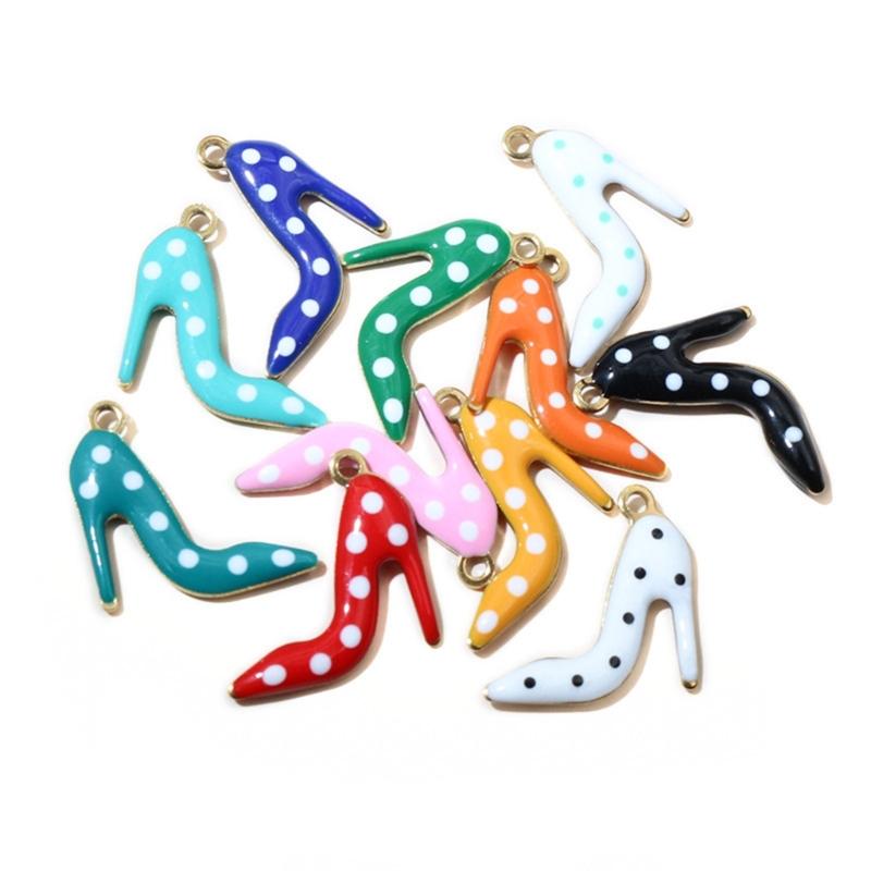 Pack Of 20 High Heel Shoe Charm Stainless Steel Jewelry Making Supplies For Crafting Handmade Accessories And Keychains