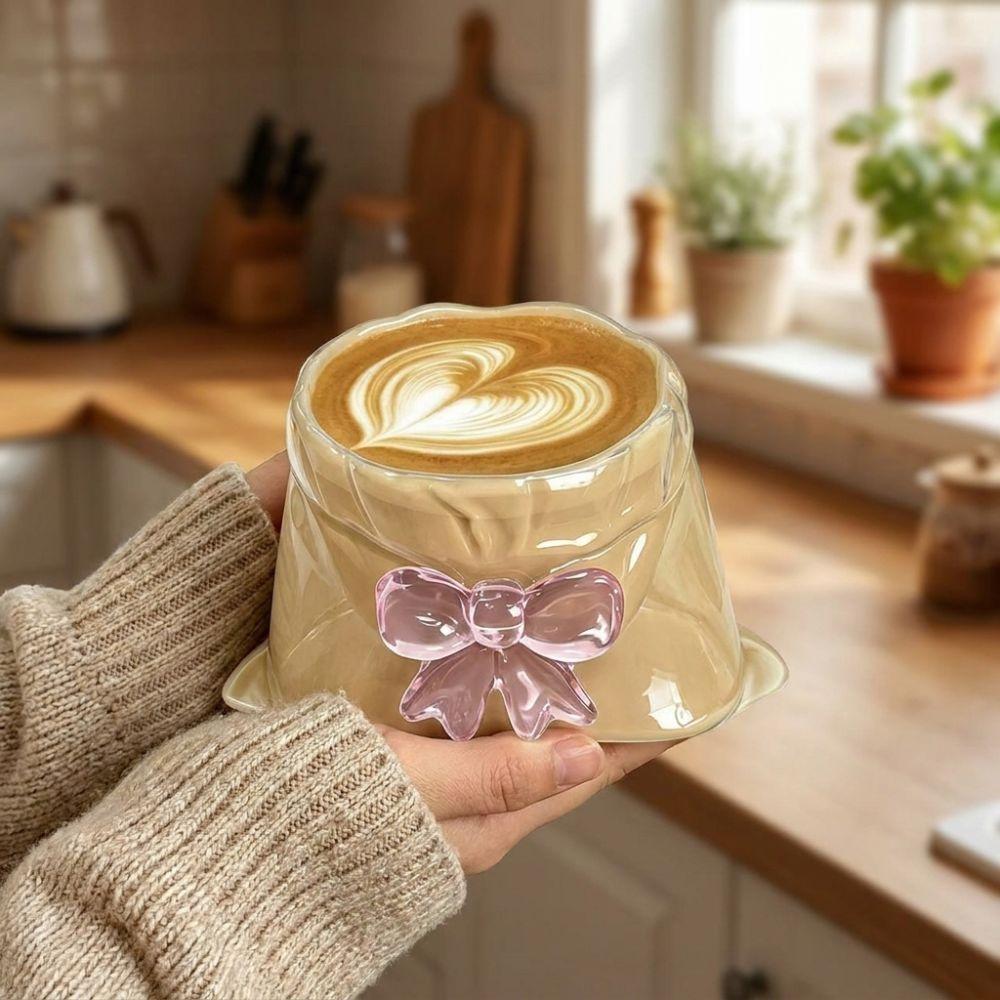 Transparent Cloth Bag Shaped Mug Heat-Resistant Espresso Cup Tea Cup Milk Glass Cup  Afternoon Tea