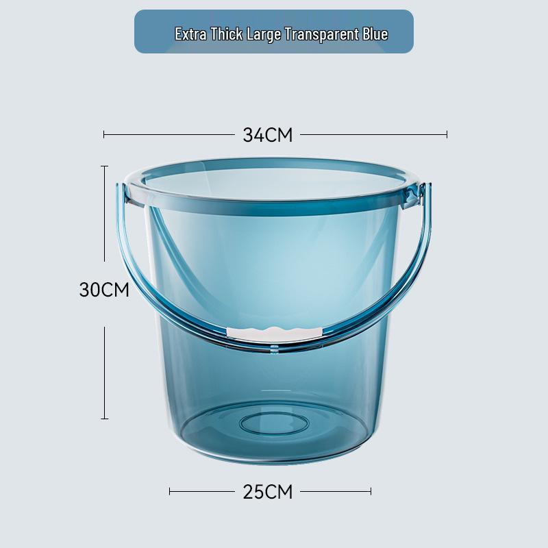 Förtjockad Transparent Plasttunna med Lock: Hushållsvattenförvaring, Tvätt- och Studentrums-användning