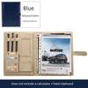 A4 Multi-Functional Folder Business Leather Loose-Leaf Male Package Office Sales Storage Clip Info Booklet Meeting Plate Holder