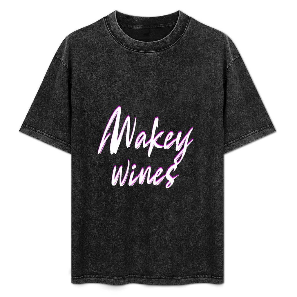 Wakey Wines 3d Text Effect Tshirt Work Wear Lightweight Tee