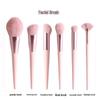 12-teiliges Make-up-Pinselset in zartem Rosa: Ideal für Puder, Rouge und Foundation
