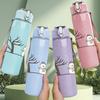 1PC Winter Tree Snow Landscape Print 750ml Color Plastic Sports Water Bottle Leakproof Flip Straw Lid Suitable for Sports Office Home Use