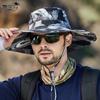 Men Summer Camouflage Sun Hat Big Brim Sunscreen Fisherman Hat For Outdoor Travel Fishing
