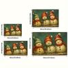 1Pcs Anti Fatigue Kitchen Rugs Christmas Snowman Winter Waterproof Non-Slip Thick Cushioned Kitchen Mat Heavy Duty Comfort Standing Mat for Kitchen