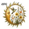 Nordic Home Decor Pieces Sunshine Garden Wall Decoration Dragonfly/Bee/Butterfly/Bird Decor Acrylic Sun Outdoor Hanging Sculpture Ornament