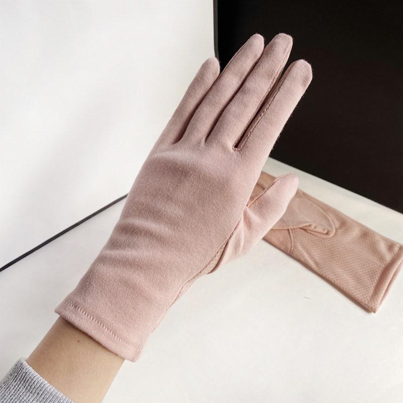 Guanti Protettivi Solari da Donna in Seta di Ghiaccio - Antiscivolo, Compatibili con Touchscreen, Traspiranti, con Pizzo, Alta Elasticità per Ciclismo e Guida