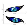 2PCS Motorcycle 3D Stereo Reflective Cat Eyes Sticker Creative Rearview Mirror Decal for Motorbike Car Auto Decoration Stickers
