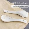 Set of 10 Chinese Style Ceramic Soup Spoons, New Bone China, Practical for Eating and Teaspoons.