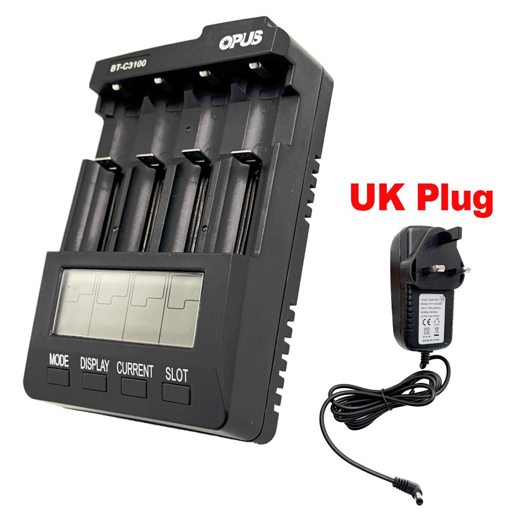 

Opus BT - C3100 V2.2 Universal Battery Charger Speedy LCD Display Smart Battery Charger for Ni-MH Ni-Cd AA AAA 18650 Battery