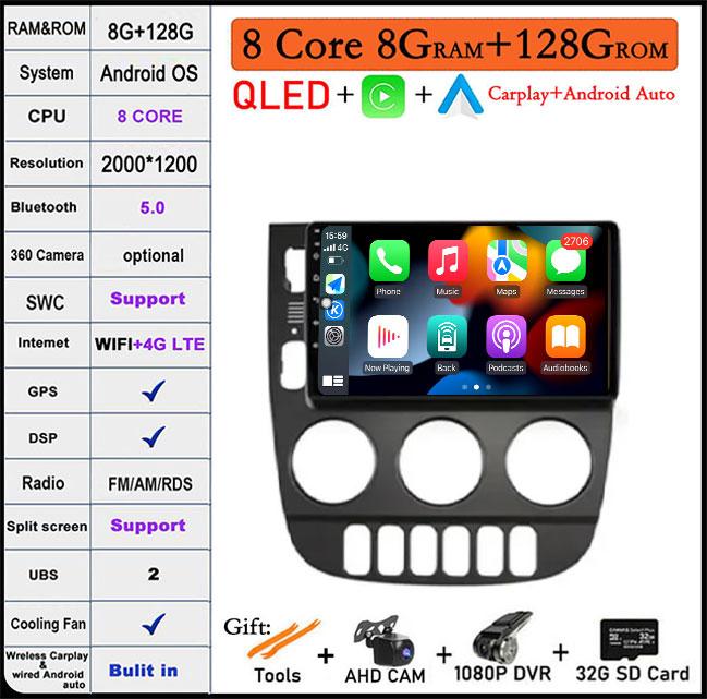 Car Radio For Mercedes Benz M-Class W163 ML 1997-2005 Android Auto Carplay BT Navigation GPSMultimedia Stereo WiFi+4G Video