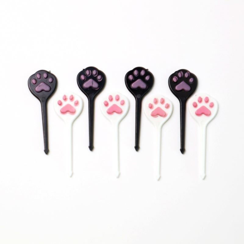 6 bucăți mini furculiță pentru animale, culesuri de fructe, pisici de desene animate drăguțe, furculiță pentru copii, cutie de prânz, accesorii de decor