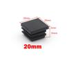 Square Plastic Black Blanking End Caps 13x13mm-120x120mm Inner Plug Cap Furniture Leg Tube Pipe Inserts Plugs Decorative Dust