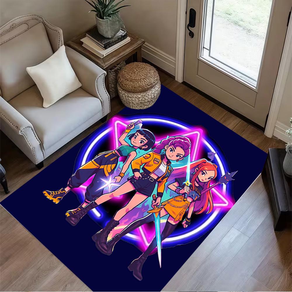Fantasy Heroes Adventure Floor Mat Perfect for Playrooms Game Room Dormitory Dining Room Antislip Carpet Decorate Offices Spiritual Gift