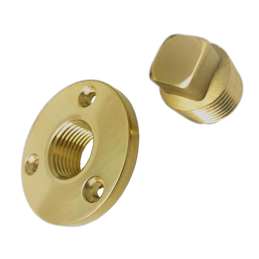 2x Garboard Drain Plug Cast Bronze Fits 1" Diameter Hole 1/2'' NPT
