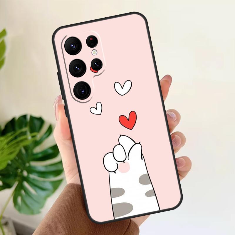 

Cute Funny Cats Paws Pattern Soft Case For Samsung Galaxy S21 S22 S23 S24 S25 Ultra S9 S10 Plus S20 FE S24 FE Phone Cover Galaxy S20Ultra