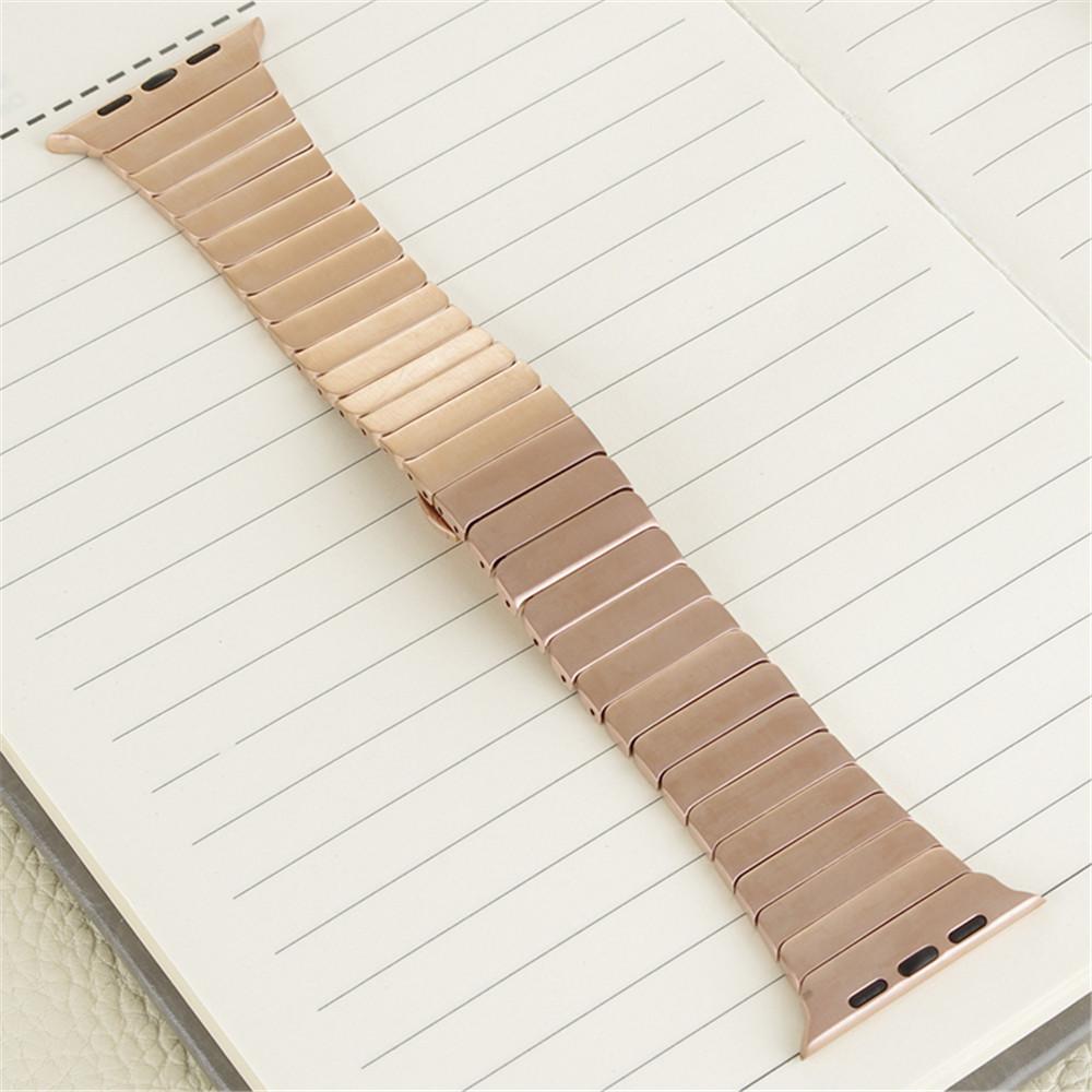 Official Stainless Band for Apple Watch 9 8 7 41mm 45mm Butterfly Clasp Watch Strap for IWatch Ultra 38 42mm 49mm Replacement Watch Band Accessories