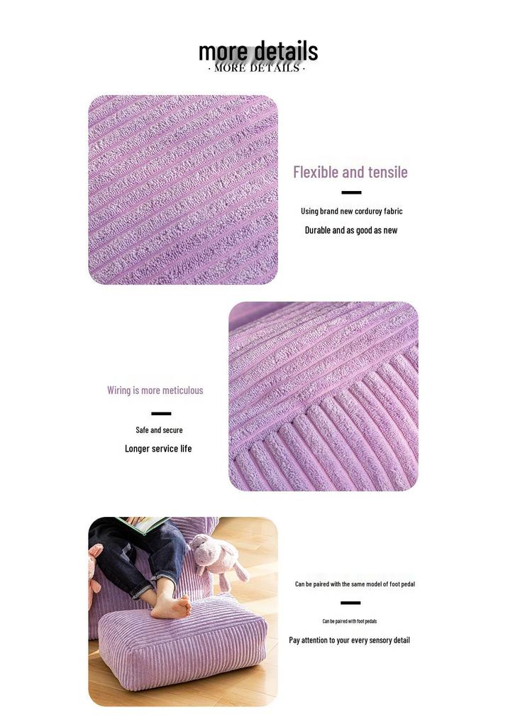 Corduroy Beanbag Sofa Chair for Kids - Fabric Tatami Balcony Seat