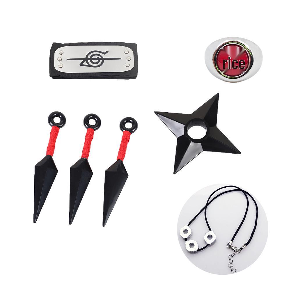 Available: Kakashi Mask, Naruto Kunai & Shuriken, Konoha Headband Set