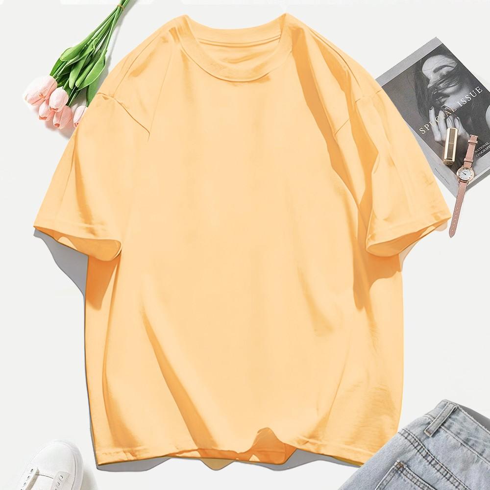 Solid Color Summer Woman Basic T-Shirt Comfortable Oversize Short Sleeve O-Neck Cotton T Shirts Y2K Trendy Women