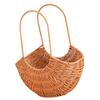 Eleganti Rattan Cesto di Fiori in Vimini Intrecciato a Mano Vasi Portatili per Composizioni Floreali per Matrimonio e Decorazione Domestica