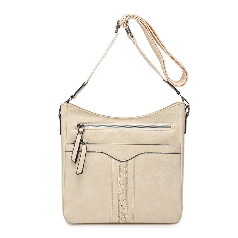 Crossbody Bag Vintage PU Women's Bag Shoulder Bag Commuter Large Capacity Shoulder Bag