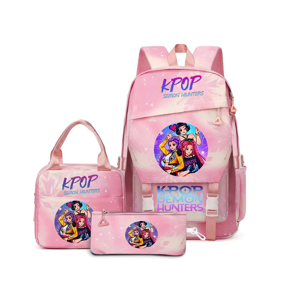School Season Three-Piece Backpack Wind Academy Style High School Students Schoolbag Lightweight Backpack