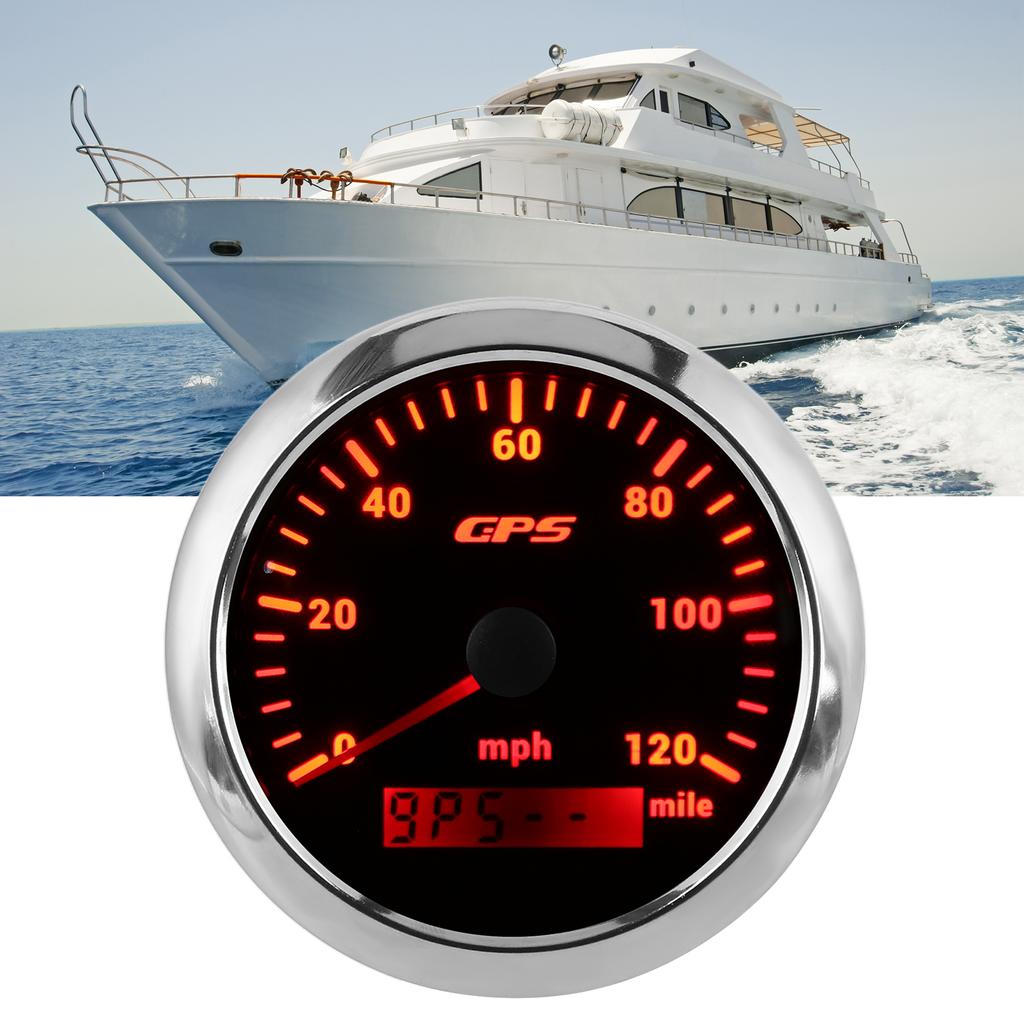 GPS-Tachometer 85mmGrad3,35in Kilometerzähler 120 MPHGradH IP67 Wasserdicht für Schrittinstrumente