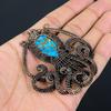 Multi Copper Spiny Oyster Pendant, Handmade Gemstone 999 Copper Wire Wrapped Pendant Antique Jewelry, For Gift Silver Jewelry
