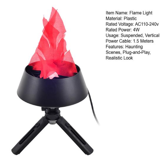 Simulated Flame Light House Realistic Halloween Haunted Look LED Flame