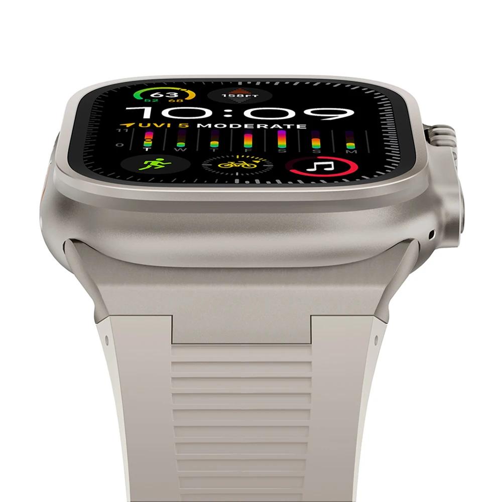 Soft Silicone Strap for Apple Watch Ultra 3 2 49mm 46mm 45mm 44mm Rubber Band for IWatch Series 11 10 9 8 7 6 5 SE 3 2 Bracelet