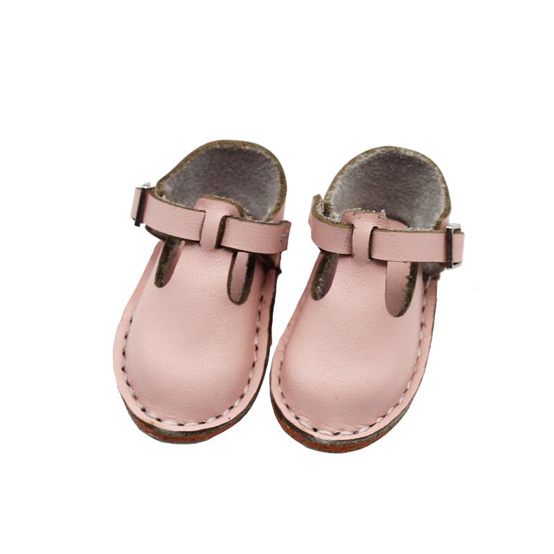 1:6 Scale BJD Doll Shoes, A Pair of Ankle-Strap Shoes, CowhideFlat Shoes for 12 inch Blythe Doll Accessories