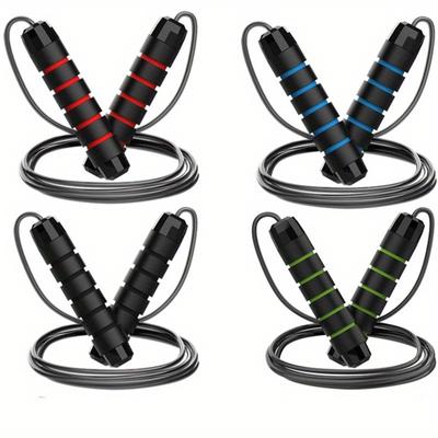 1 PC Cuerda de Saltar Ajustable de Acero para Ejercicio con Mango de Espuma para Fitness, Ejercicio en Casa y Adelgazamiento