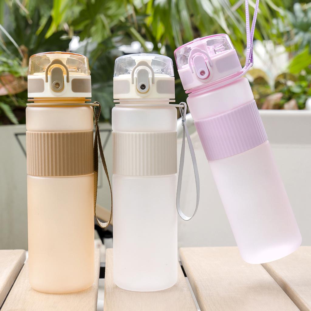Water bottle summer matte sports water cup high value male and female students anti-drop large capacity portable kettle high temperature resistant cup