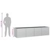 Garden Raised Bed 320 X 80 X 77 Cm Galvanized Steel Silver
