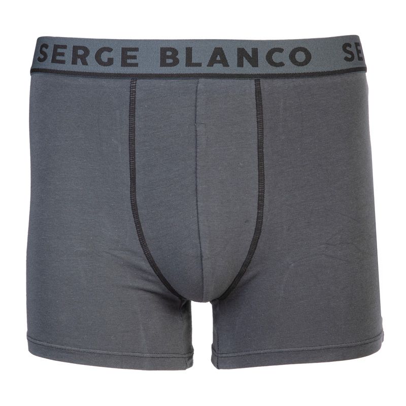 Lot de 2 boxers gris imprimé fleurs et uni Homme SERGE BLANCO