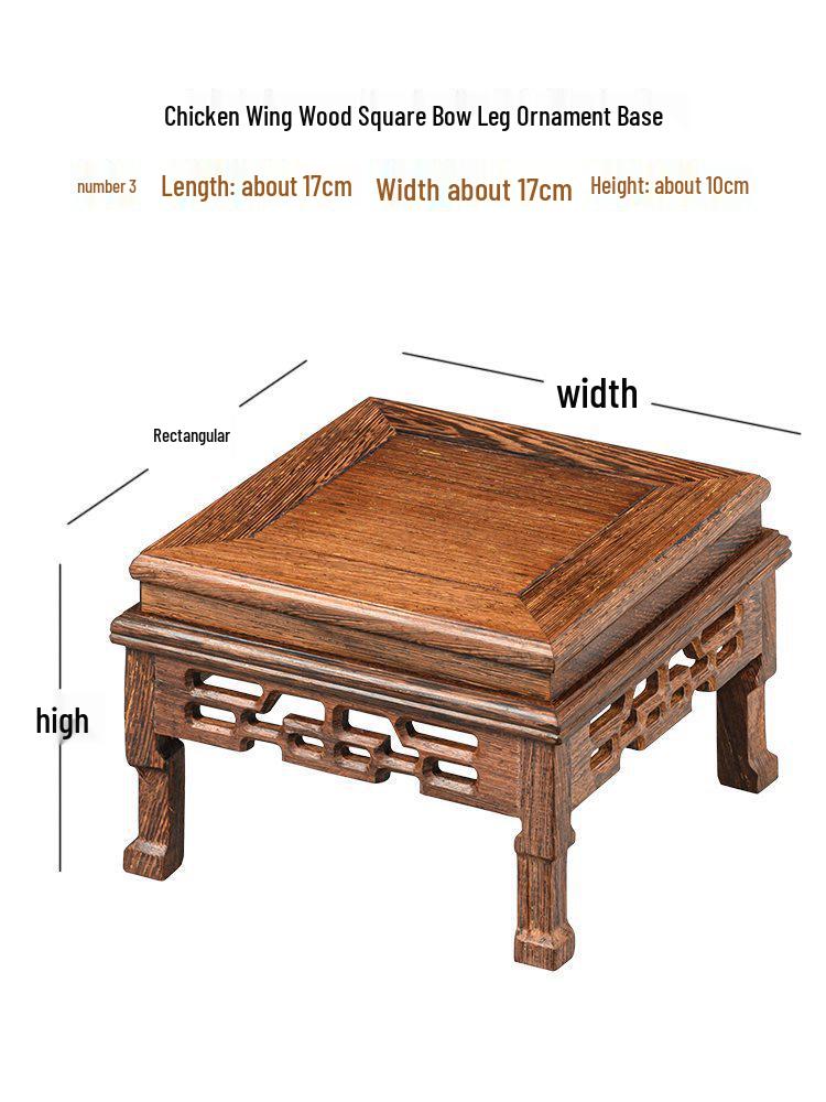 Massivholz-Displaybasis für Flügelhandwerk, Vase, Bonsai, Buddha-Statue oder Teekanne