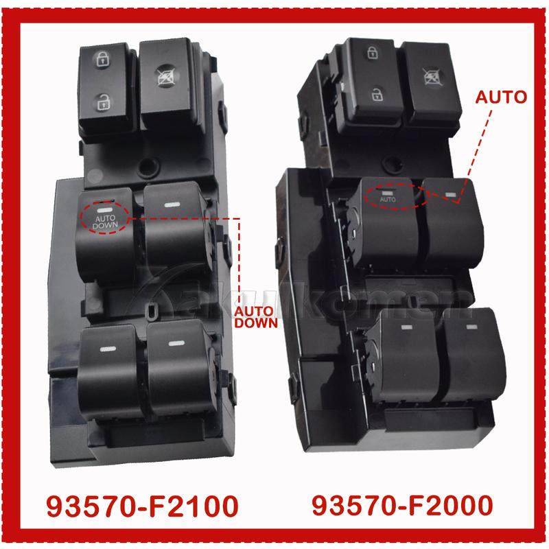 NEW Master Electric Power Window Switch Lifter Button Autodown For Hyundai Elantra 2017 2018   93570-F2100 93570-F2000