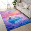 Multiple sizes Polar Bear Artistic  Pattern Carpet for Living Room Bedroom Sofa Home Decor Non-slip Floor Mat Luxury Gift