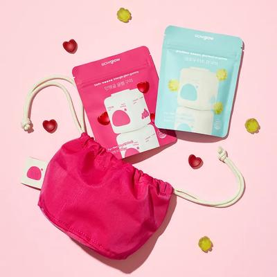 Beauty Gummy 10 Gummies 3 Pcs + Berry Pink Pouch
