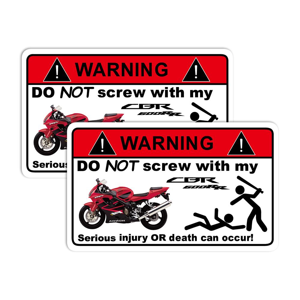 2 Stück Reflektierende Motorrad Motorrad Roller Warnung Autoaufkleber Finger weg von meinem Moto Dekorative Aufkleber für Honda CBR