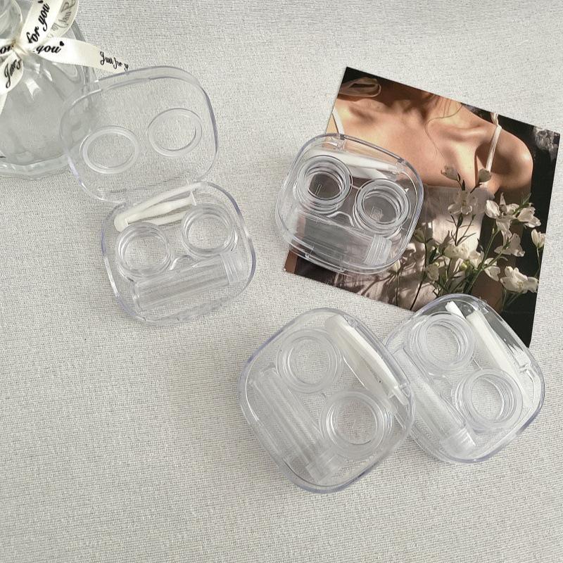 

Простий прозорий чохол для контактних лінз Портативний Beauty Pupil Box для зберігання для дівчат Контейнер для догляду за контактними лінзами Дорожній набір