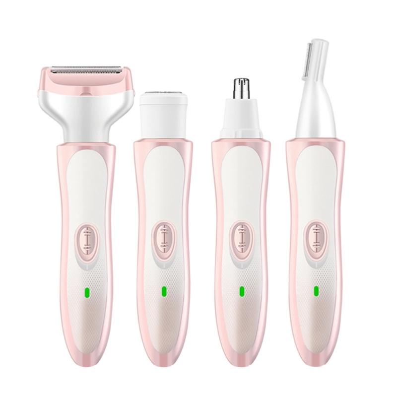 

Multiuse Grooming Kit For Ladies Including Nose Ear Eyebrow And Body Hair Remover USB Rechargeable розовый